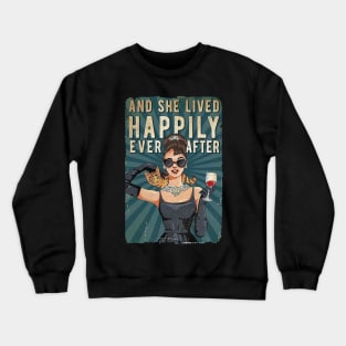 And She Lived Happily Ever After Cats love Crewneck Sweatshirt